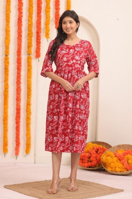 Stylish maternity kurti for feeding